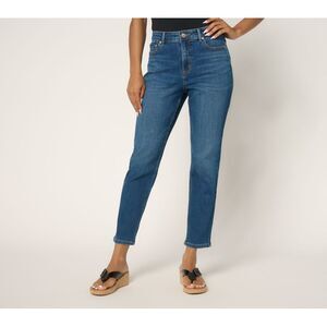 Sorbus Women's Pants Sz 8 Tall Casual Basic Denim Boyfriend Ankle Blue